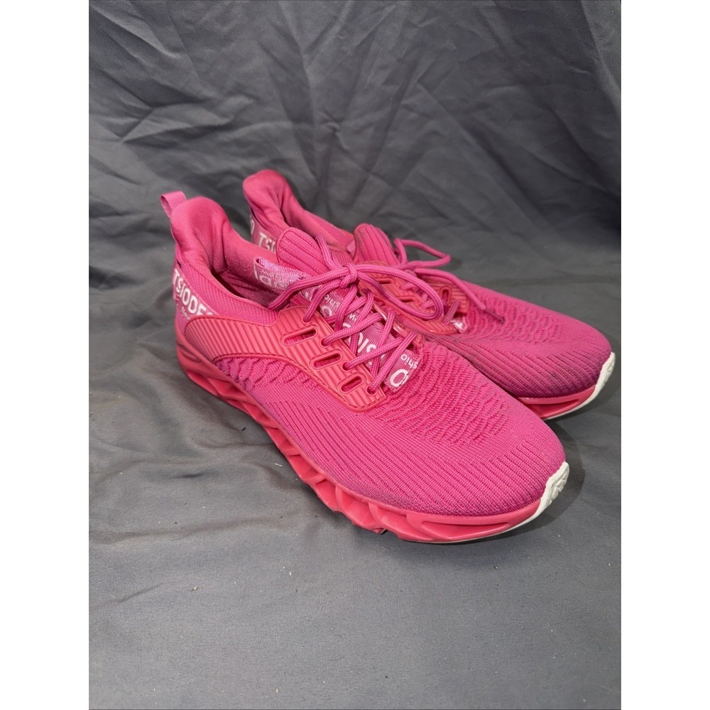 TSIODFO Women's Sport Running Shoes Pink Mesh‎ Breathable Trail Runners Sneakers